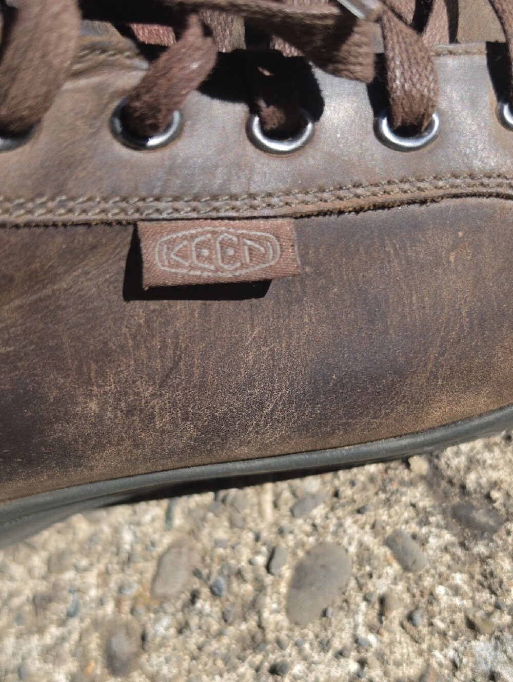 Keen Men's Brown Leather Lace-Up Sneakers - Picture 6 of 6